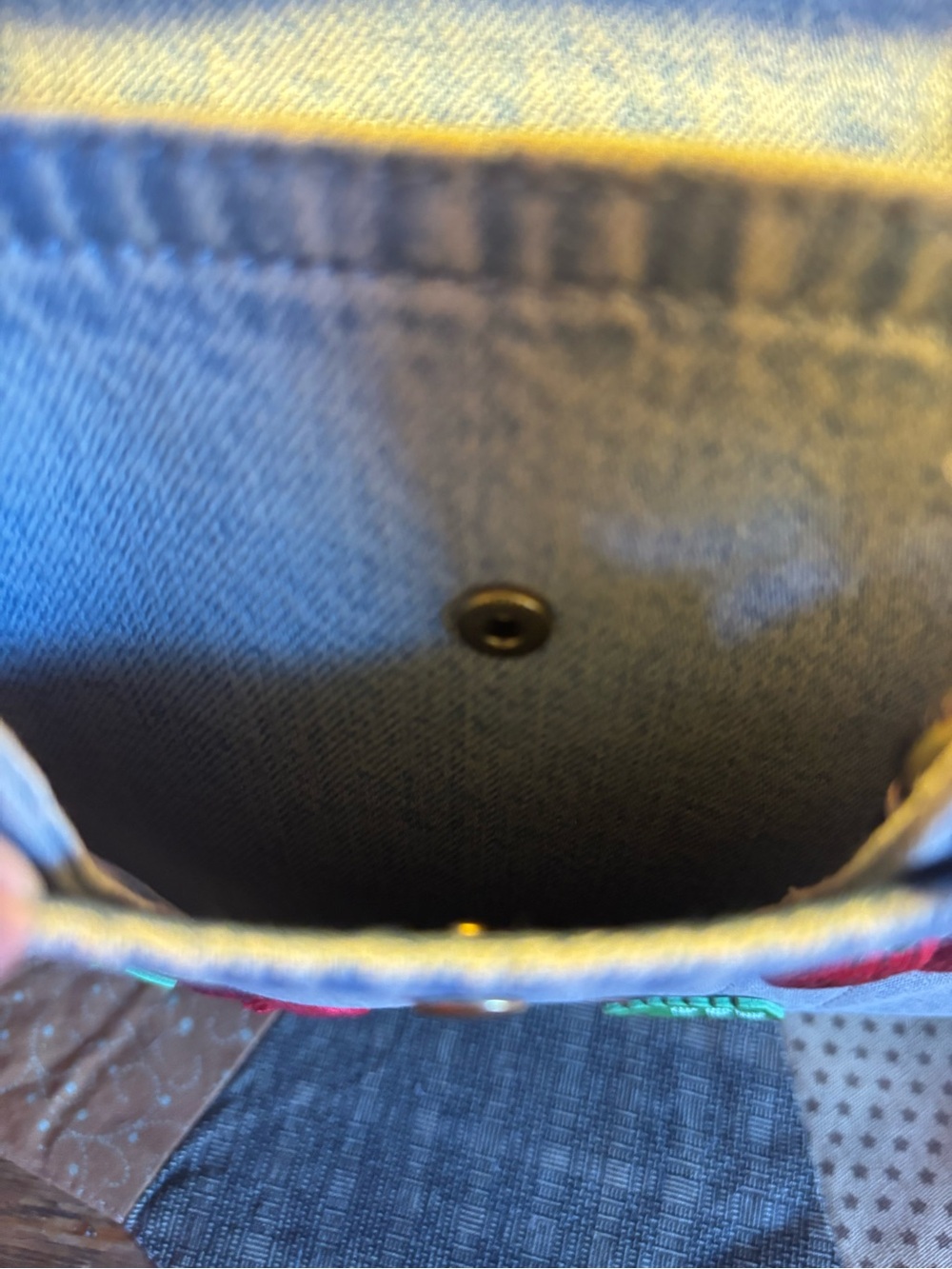 COACH CHERRY DENIM CARGO TOTE BAG - Picture 8 of 11